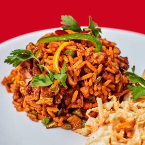 Suya Jollof Rice (Beef)